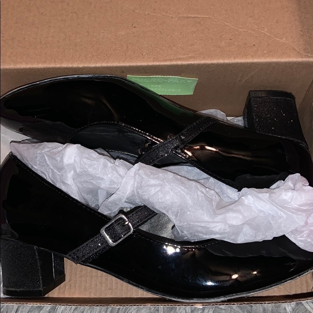 GIRLS Jellypop Black patent heels